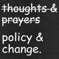 Not Thoughts And Prayers Policy And Change Social Justice Gift Large Microfiber Waffle Golf Towel