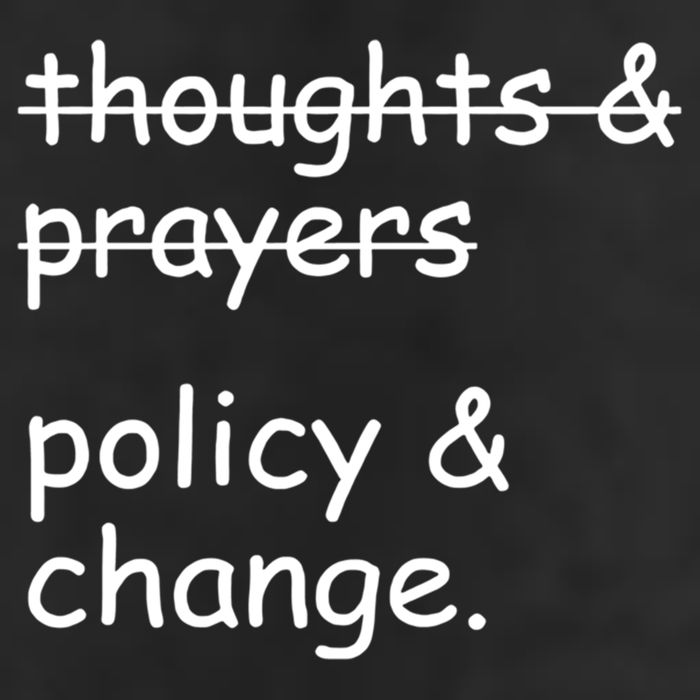Not Thoughts And Prayers Policy And Change Social Justice Gift Large Microfiber Waffle Golf Towel
