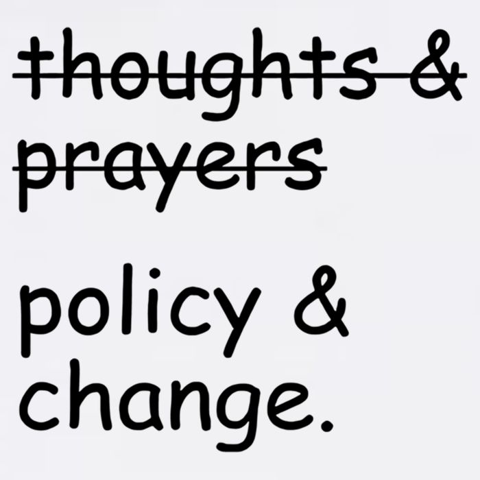 Not Thoughts And Prayers Policy And Change Social Justice Gift Garment-Dyed Sweatshirt