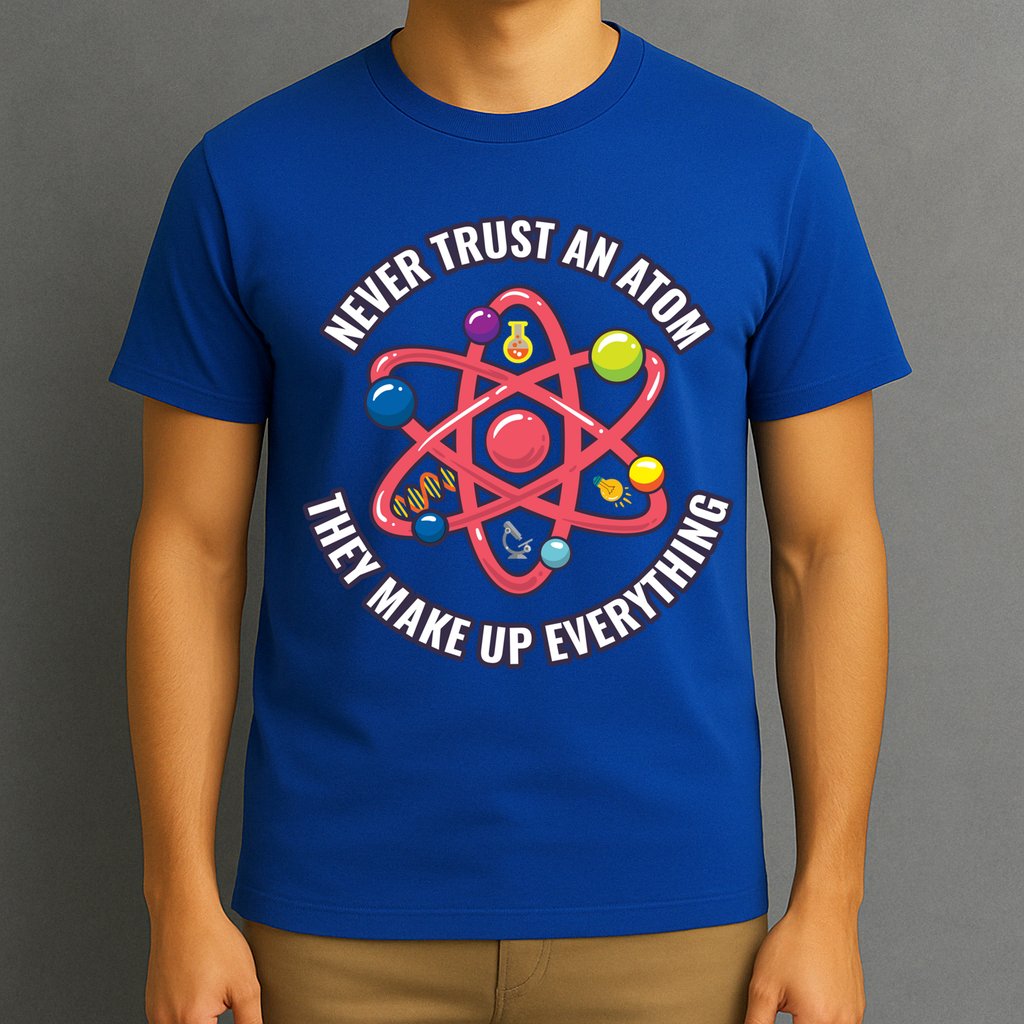 Never Trust An Atom They Make Up Everything Great Gift T-Shirt