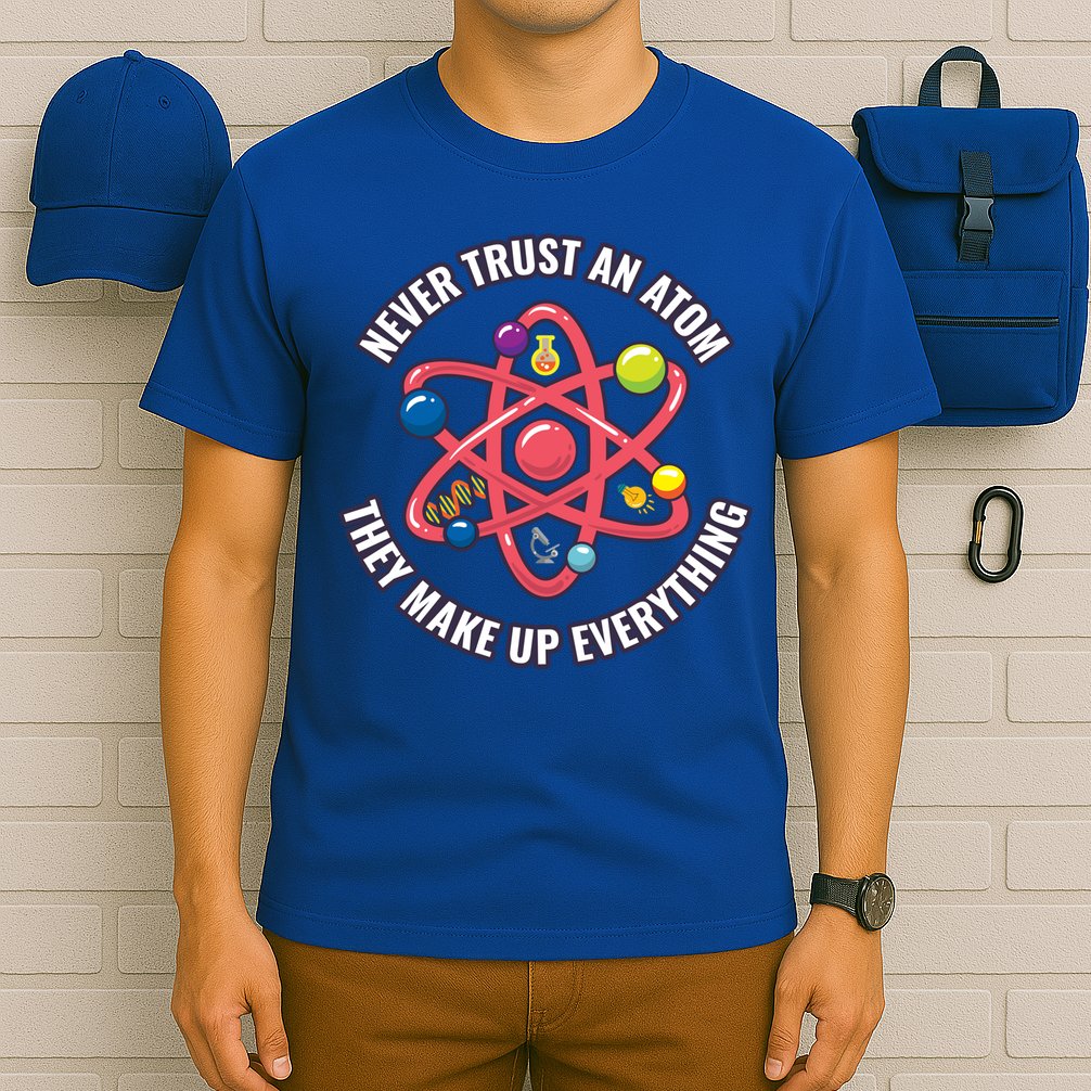 Never Trust An Atom They Make Up Everything Great Gift T-Shirt