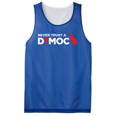 Never Trust A Democrat Mesh Reversible Basketball Jersey Tank