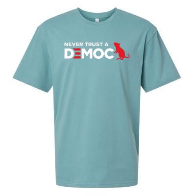 Never Trust A Democrat Sueded Cloud Jersey T-Shirt