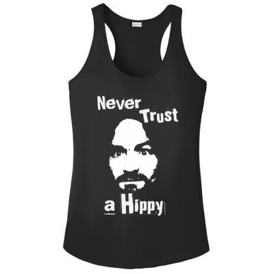 Never Trust A Hippy Ladies PosiCharge Competitor Racerback Tank