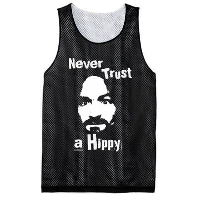 Never Trust A Hippy Mesh Reversible Basketball Jersey Tank