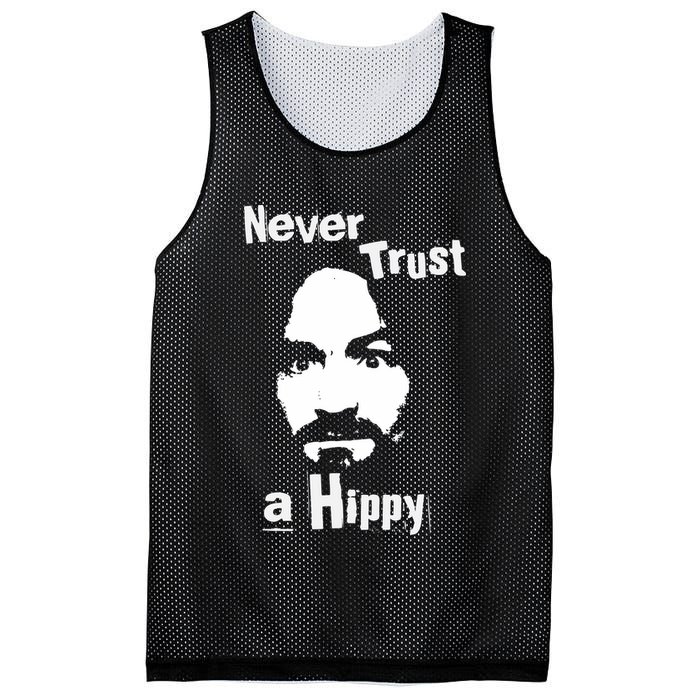 Never Trust A Hippy Mesh Reversible Basketball Jersey Tank