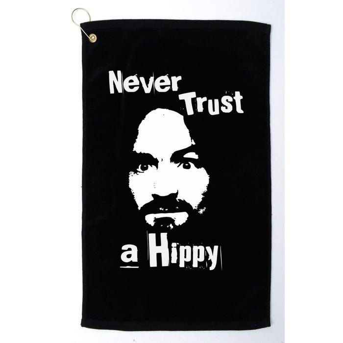 Never Trust A Hippy Golf Towel