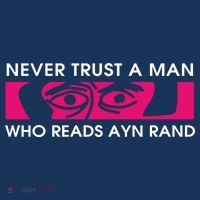 Never Trust A Man Who Reads Ayn Rand Apron