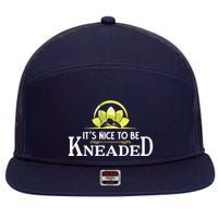 Nice To Be Kneaded Funny Physical Therapy Massage 7 Panel Mesh Trucker Snapback Hat