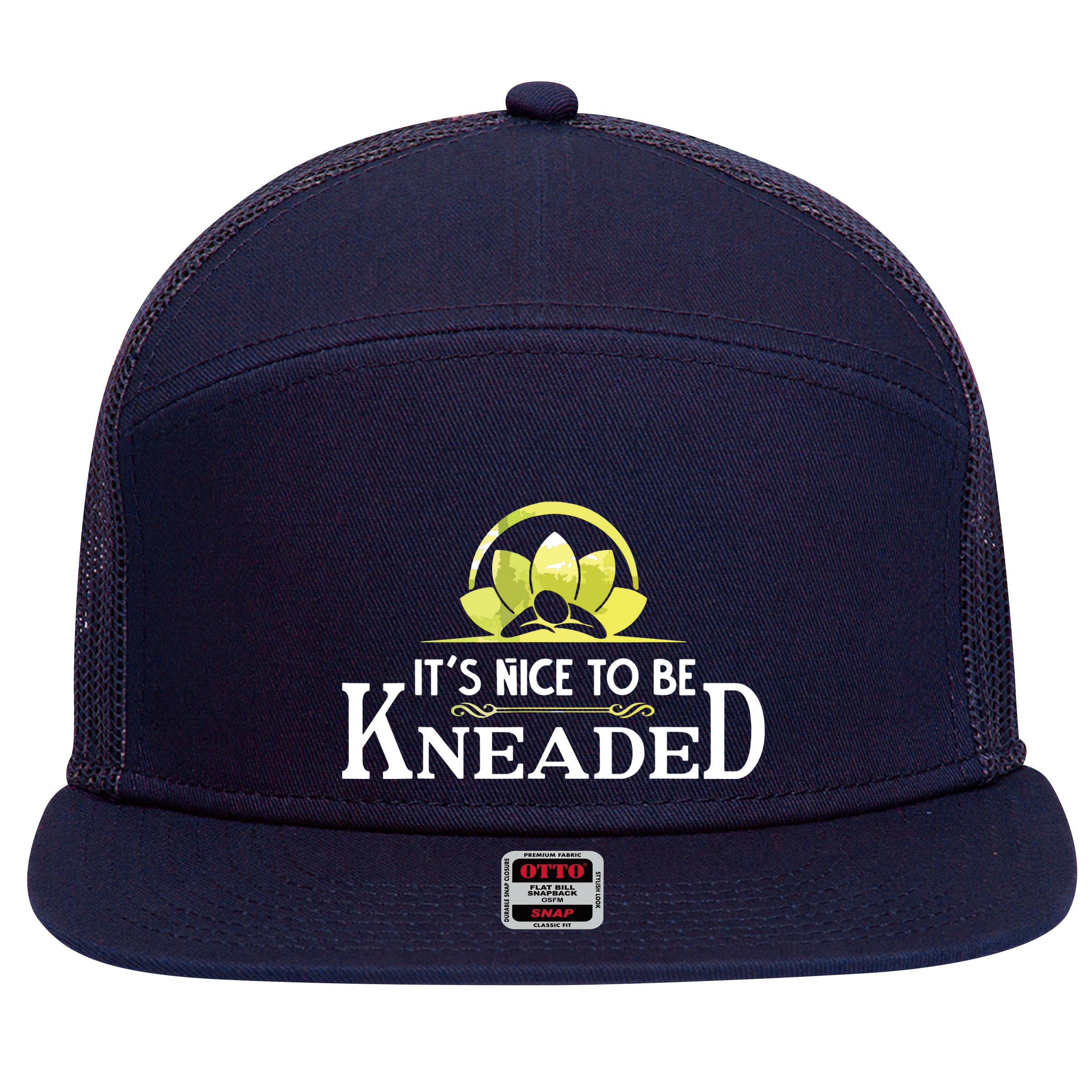 Nice To Be Kneaded Funny Physical Therapy Massage 7 Panel Mesh Trucker Snapback Hat
