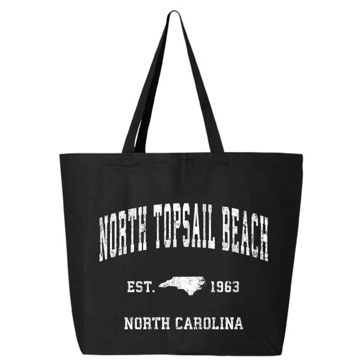 North Topsail Beach North Carolina Nc Vintage Athletic 25L Jumbo Tote