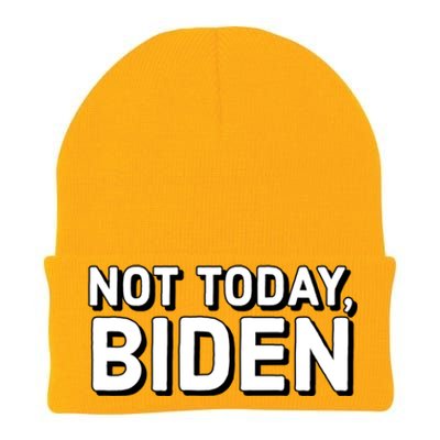 Not Today Biden Anti Sleepy Joe Funny Conservative Usa Gift Knit Cap Winter Beanie