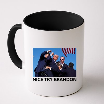 Nice Try Brandon Donald Trump Rally Failed Assassination Mug