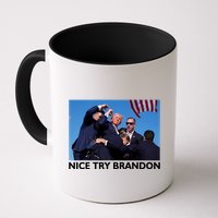 Nice Try Brandon Donald Trump Rally Failed Assassination Mug