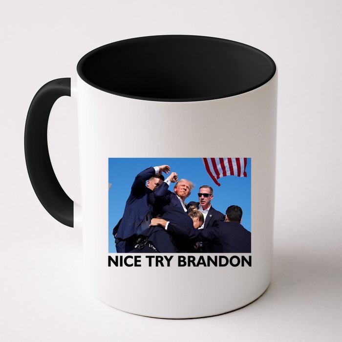Nice Try Brandon Donald Trump Rally Failed Assassination Mug
