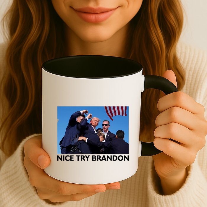 Nice Try Brandon Donald Trump Rally Failed Assassination Mug