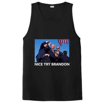 Nice Try Brandon Donald Trump Rally Failed Assassination PosiCharge Competitor Tank