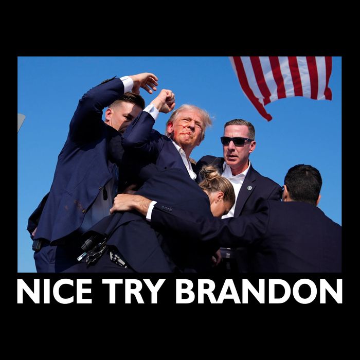 Nice Try Brandon Donald Trump Rally Failed Assassination PosiCharge Competitor Tank