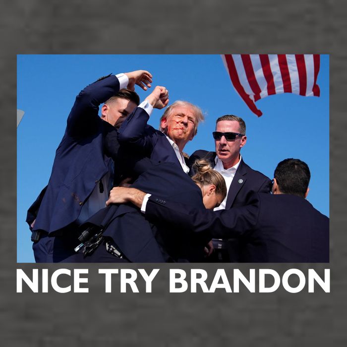 Nice Try Brandon Donald Trump Rally Failed Assassination Vector Backpack