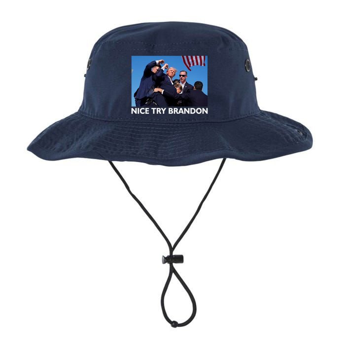 Nice Try Brandon Donald Trump Rally Failed Assassination Bucket Hat