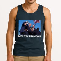 Nice Try Brandon Donald Trump Rally Failed Assassination Tank Top