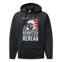 Needs To Be Reread Us Flag Constitution Of The Usa Performance Fleece Hoodie