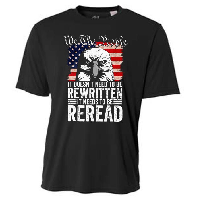 Needs To Be Reread Us Flag Constitution Of The Usa Cooling Performance Crew T-Shirt