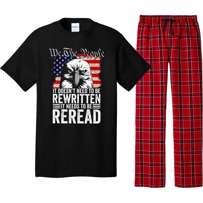 Needs To Be Reread Us Flag Constitution Of The Usa Pajama Set