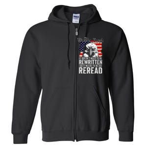 Needs To Be Reread Us Flag Constitution Of The Usa Full Zip Hoodie