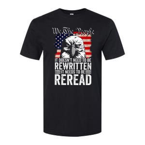 Needs To Be Reread Us Flag Constitution Of The Usa Softstyle CVC T-Shirt