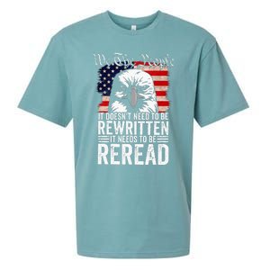 Needs To Be Reread Us Flag Constitution Of The Usa Sueded Cloud Jersey T-Shirt