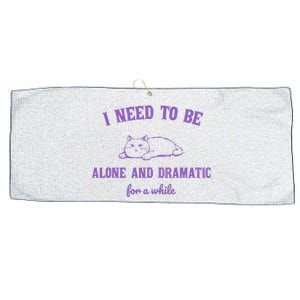 Need To Be Alone And Dramatic For A While Retro Large Microfiber Waffle Golf Towel