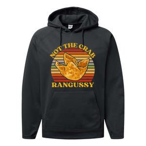 Not The Crab Rangussy Joke Meme Crab Rangoon Chinese Food Performance Fleece Hoodie