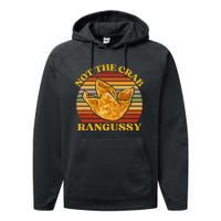 Not The Crab Rangussy Joke Meme Crab Rangoon Chinese Food Performance Fleece Hoodie