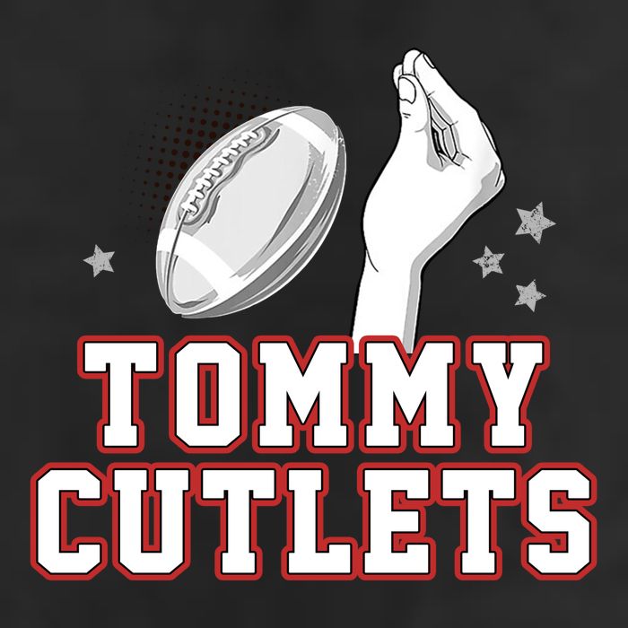 Ny Tommy Cutlets Football 7 Panel Mesh Trucker Snapback Hat