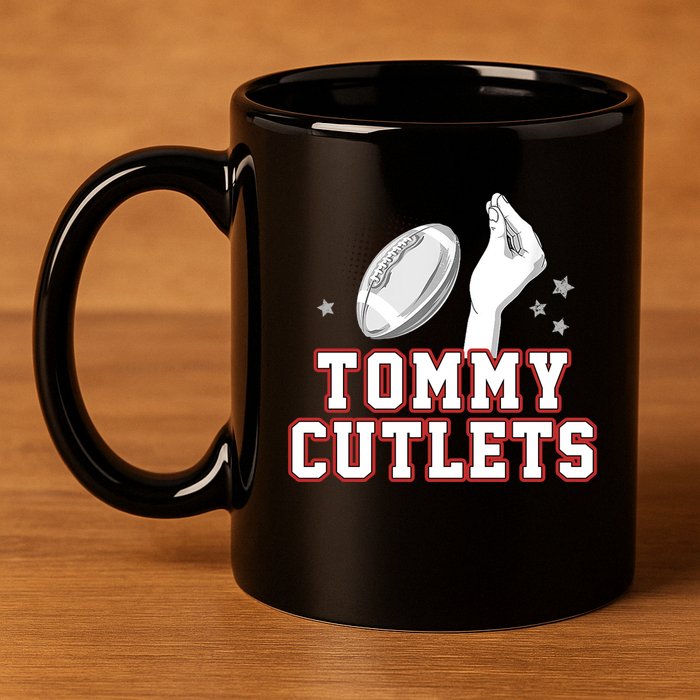 Ny Tommy Cutlets Football 11oz C Handle Ceramic Mug