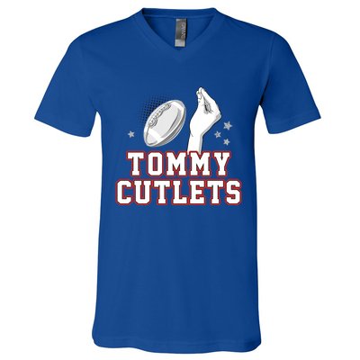 Ny Tommy Cutlets Football V-Neck T-Shirt