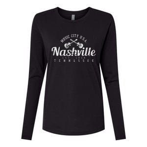 Nashville Tennessee Country Music Usa Gift Womens Cotton Relaxed Long Sleeve T-Shirt