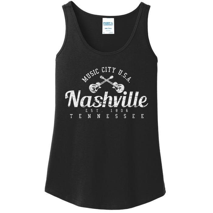 Nashville Tennessee Country Music Usa Gift Ladies Essential Tank