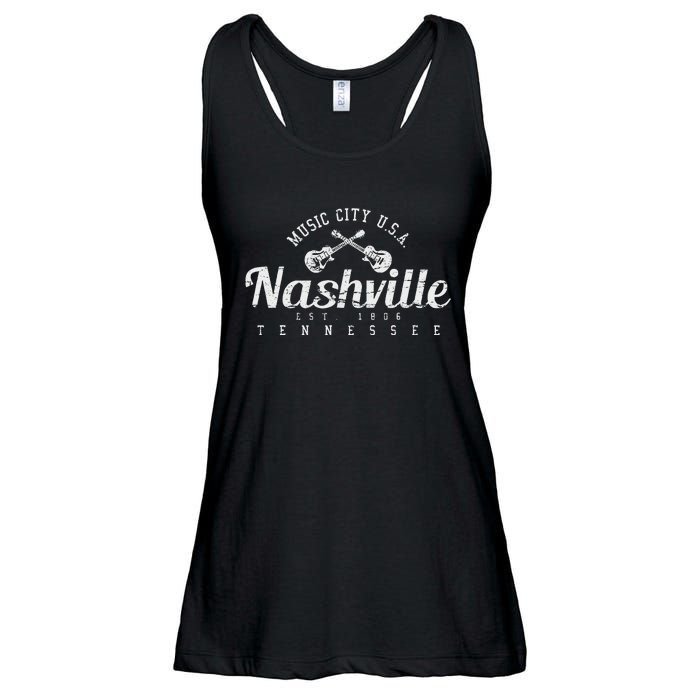 Nashville Tennessee Country Music Usa Gift Ladies Essential Flowy Tank