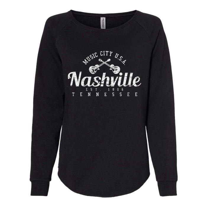 Nashville Tennessee Country Music Usa Gift Womens California Wash Sweatshirt