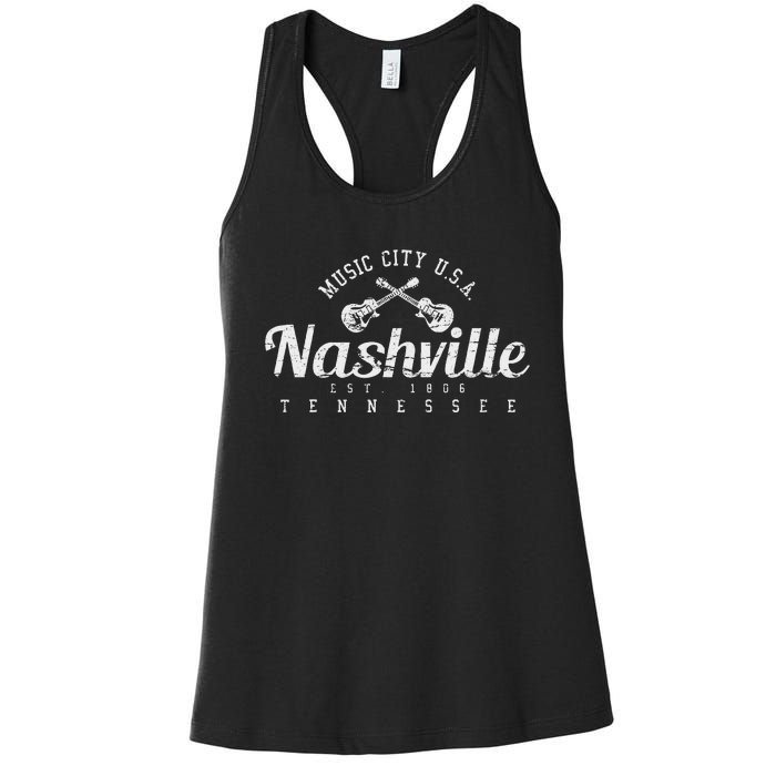 Nashville Tennessee Country Music Usa Gift Women's Racerback Tank