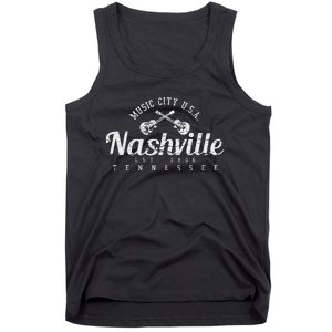 Nashville Tennessee Country Music Usa Gift Tank Top