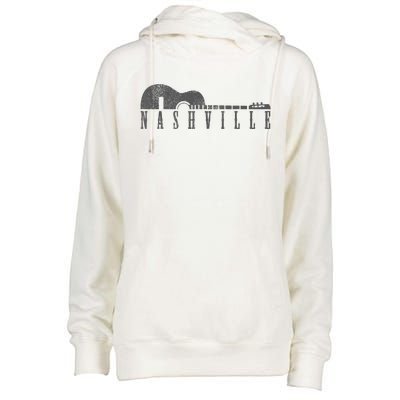 Nashville Tennessee Country Music City Guitar Gift Womens Funnel Neck Pullover Hood