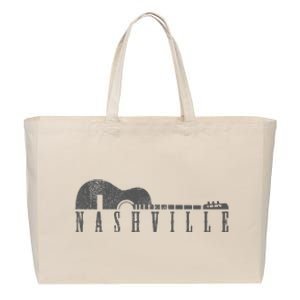 Nashville Tennessee Country Music City Guitar Gift Cotton Canvas Jumbo Tote