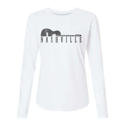 Nashville Tennessee Country Music City Guitar Gift Womens Cotton Relaxed Long Sleeve T-Shirt