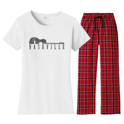 Nashville Tennessee Country Music City Guitar Gift Women's Flannel Pajama Set