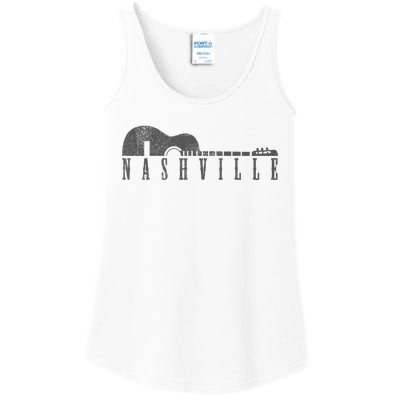 Nashville Tennessee Country Music City Guitar Gift Ladies Essential Tank