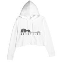 Nashville Tennessee Country Music City Guitar Gift Crop Fleece Hoodie