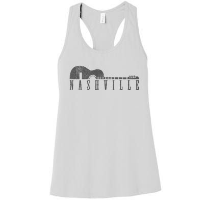 Nashville Tennessee Country Music City Guitar Gift Women's Racerback Tank